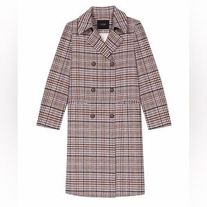NWT Maje Plaid Winter Coat
